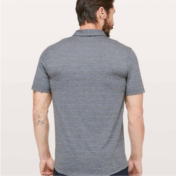 lululemon Evolution Polo Shirt Lookout Stripe Gray - Picture 5 of 14